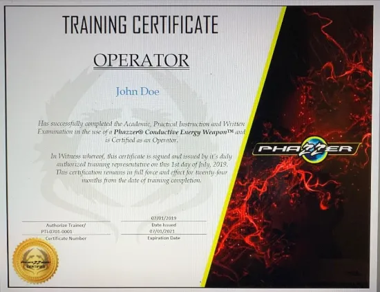 Picture of PhaZZer Training - Operator Training Certification