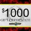 Picture of $1000 Gift Certificate